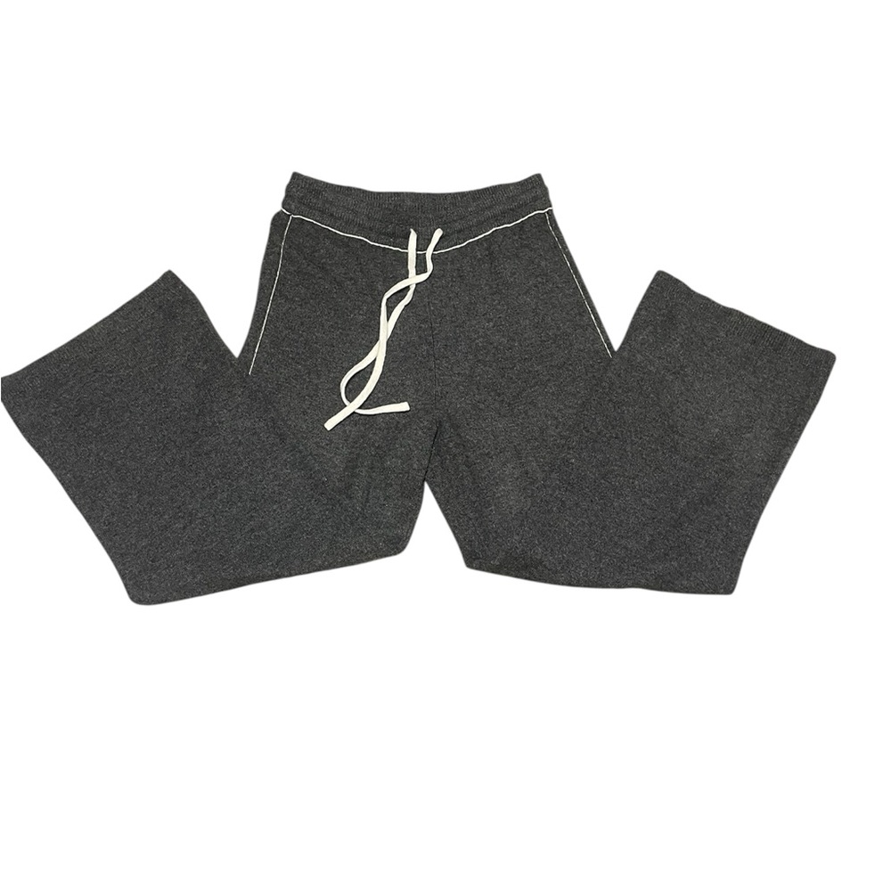 Vince Camuto Knit Wide Leg Lounge Pants Gray Drawstring Sweater Pants Size L